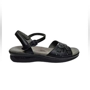 SAS Black Duo Quarter Strap Sandal 9.5M